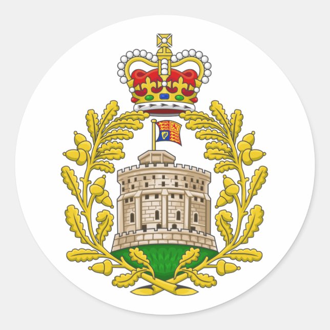 House of Windsor Royal Coat of Arms Classic Round Sticker (Front)