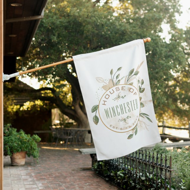 House of YOUR NAME, Established Date Flag (In SItu)