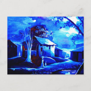 HOUSE OIL ON CANVAS BY MOJISOLA A GBADAMOSI OKUBUL POSTCARD