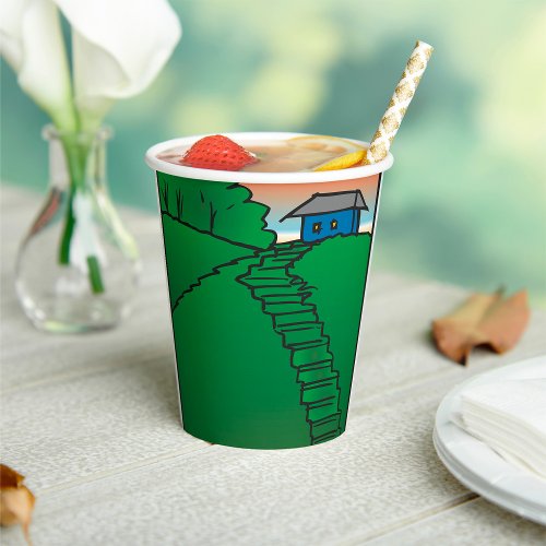 House On A Green Hill Paper Cups