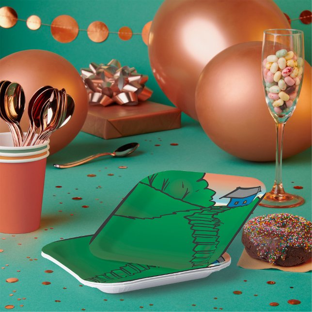 House On A Green Hill Paper Plates (Creator Uploaded)