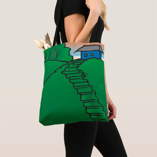 House On A Green Hill Tote Bag