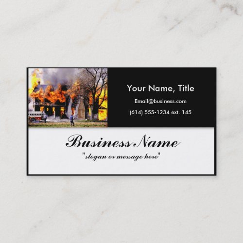 House on Fire Insurance Business Card