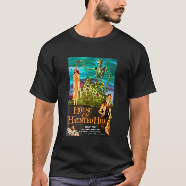 House On Haunted Hill Horror Film Tee Shirt (Front)