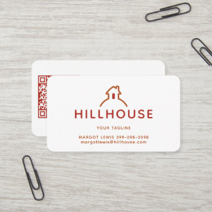 House On Hill Logo Real Estate or Housing Complex Business Card