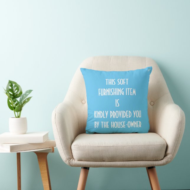 House-owners joke home humor throw pillow (Chair)