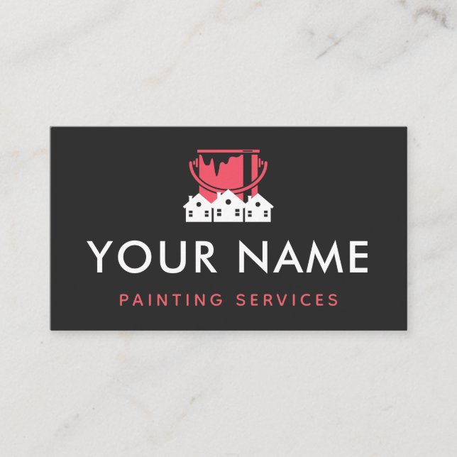 House Paint Residential Handyman Painter Minimal  Business Card (Front)