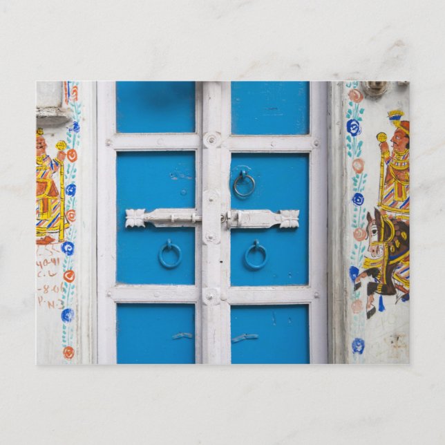 House painted blue, Udaipur, Rajasthan, India Postcard (Front)