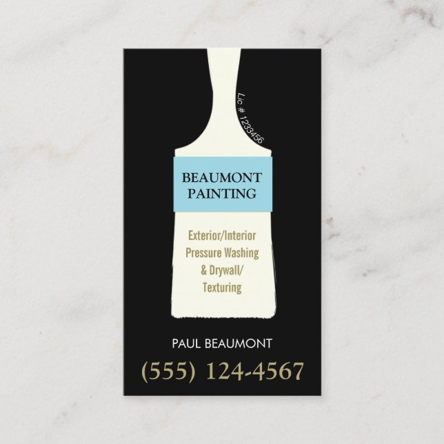 House Painter Brush Business Card (Front)