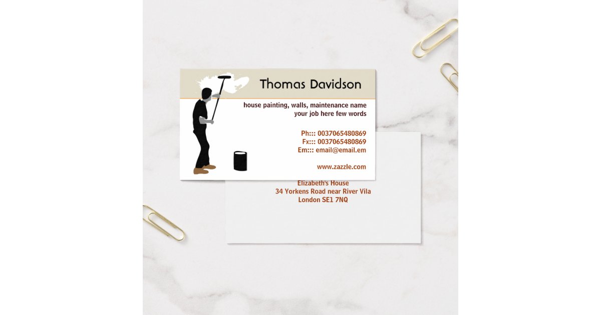 house painter business card | Zazzle