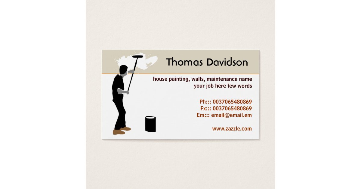 house painter business card