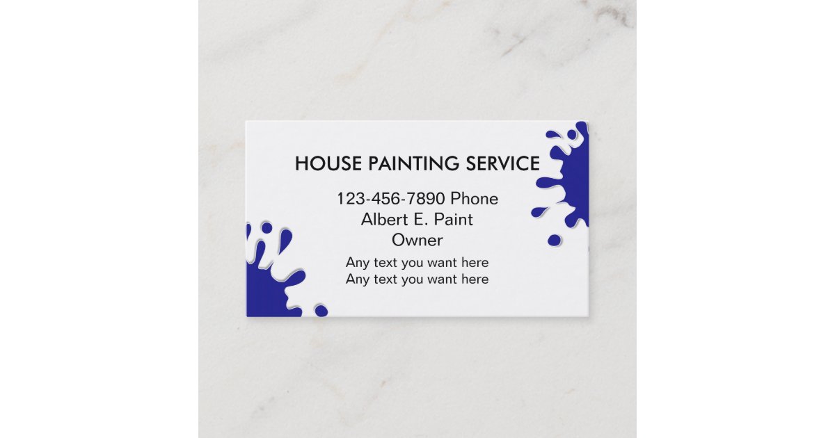 House Painter Business Cards Zazzle