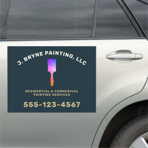 House Painter Color Wheel Paint Brush  Car Magnet