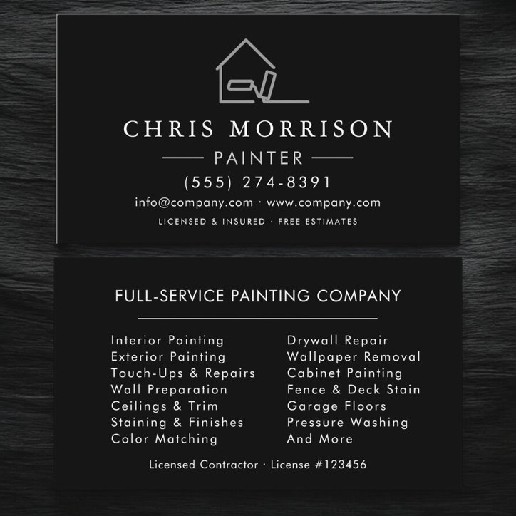House Painter Contractor Business Card