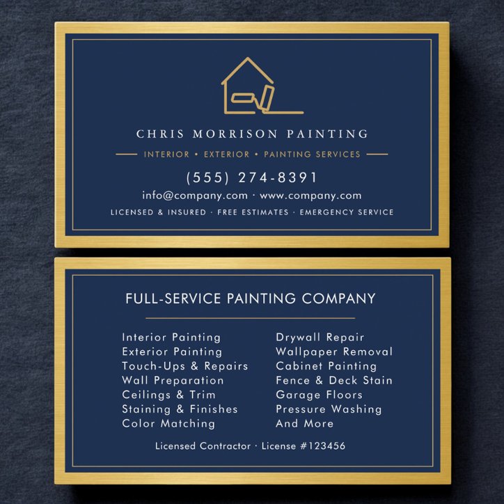 House Painter Contractor Painting Service Business Card