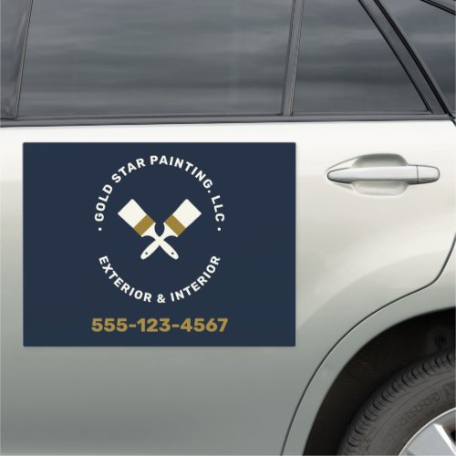 House Painter Crossed Paint Brushes  Car Magnet