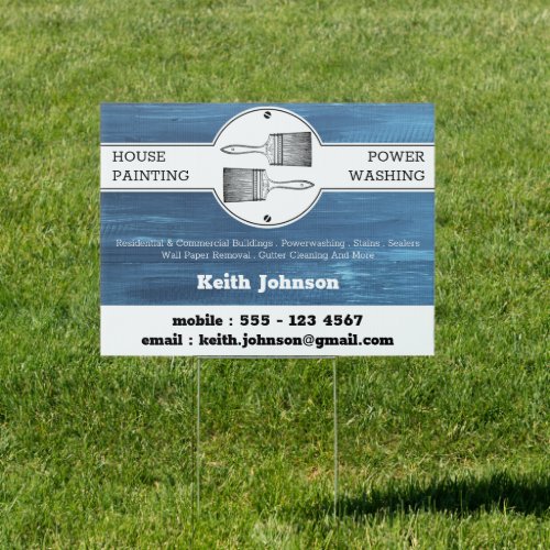 House Painter Decorator Contractor Professional Sign