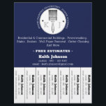 House Painter Decorator Professional Custom Logo F Flyer<br><div class="desc">House Painter Decorator Professional Custom Logo Flyer. Simple,  elegant and professional looking vintage inspired house painting and power washing business card. Information behind is completely customizable! Need help? Send me a message on Zazzle.</div>