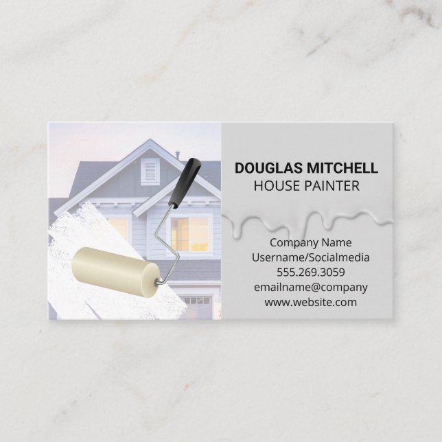 House Painter | Dripping Paint Business Card (Front)