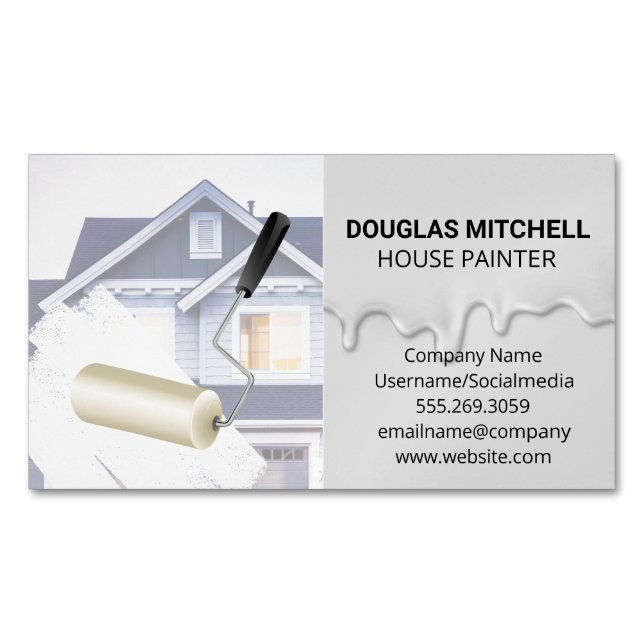 House Painter | Dripping Paint Business Card Magnet (Front)
