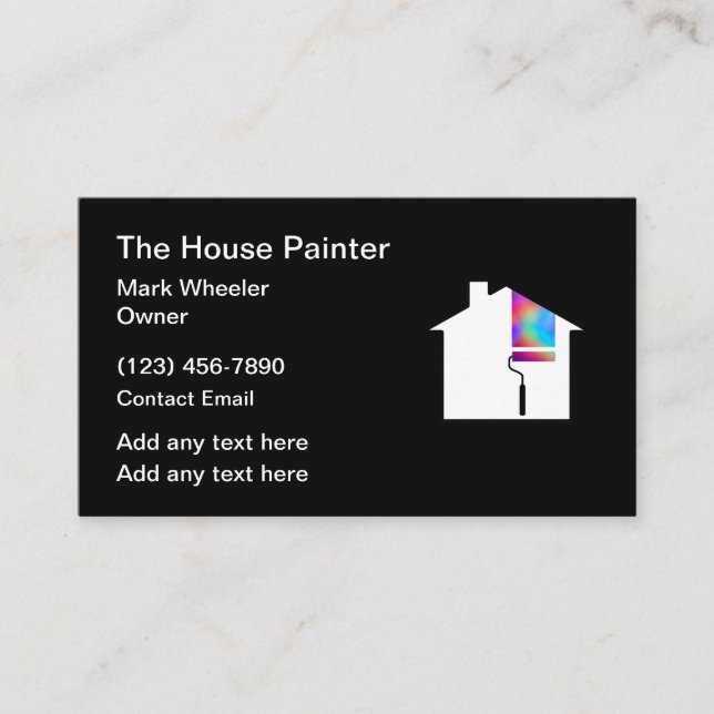 House Painter House Painting Logo Design Business Card (Front)