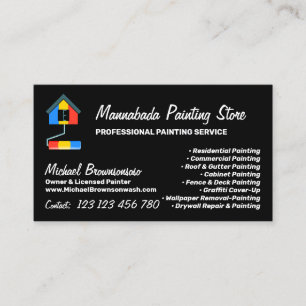 House Painter Interior Exterior Painting Business Card