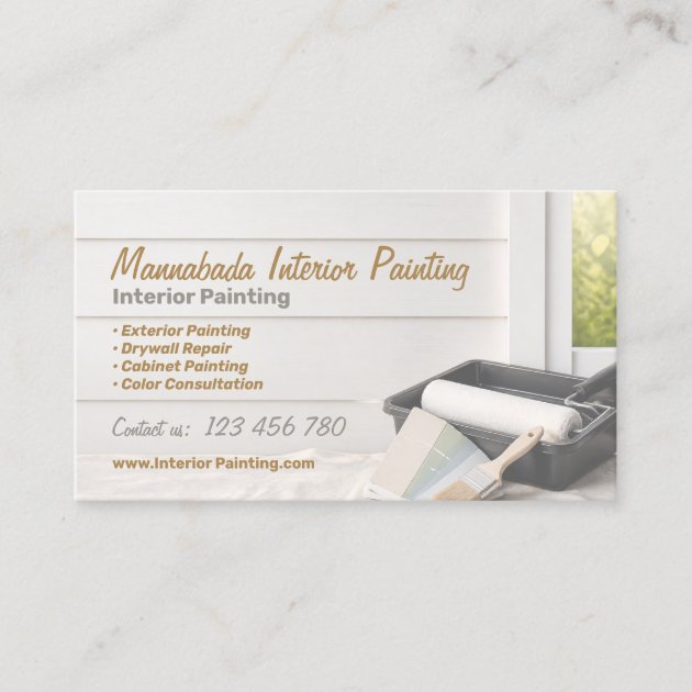 House Painter Interior Exterior Painting Service Business Card