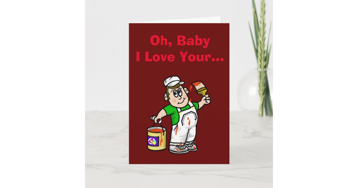 House Painter Male Birthday Card Customize It Zazzle