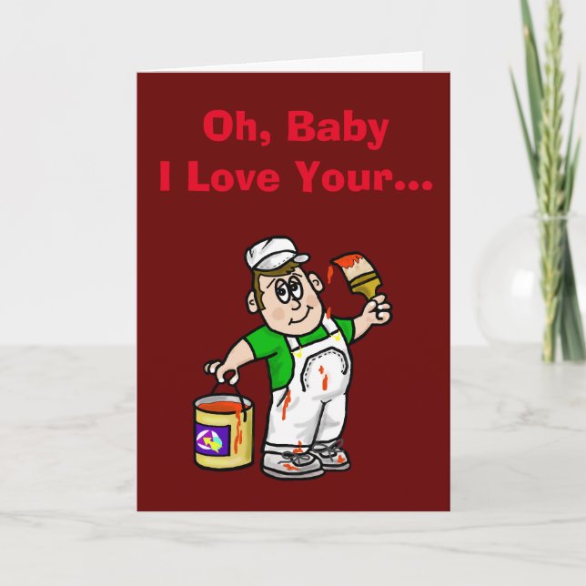 House Painter (Male) Birthday Card (Customize It!) (Front)