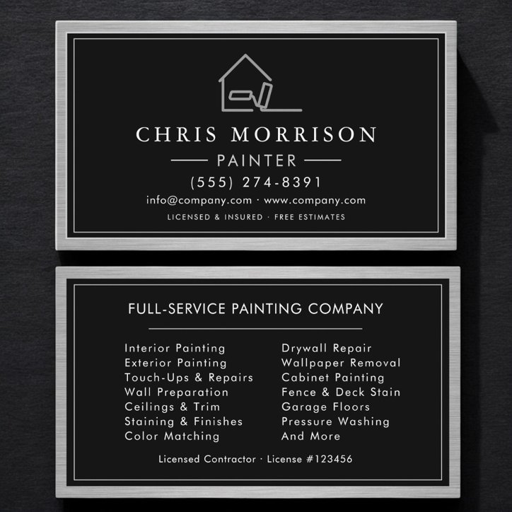 House Painter Metal Painting Service Business Card