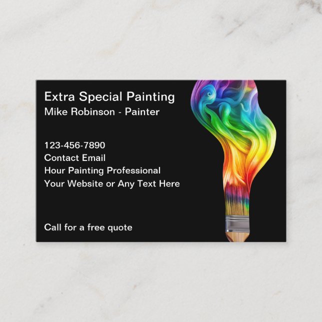 House Painter Modern Colorful Business Cards (Front)