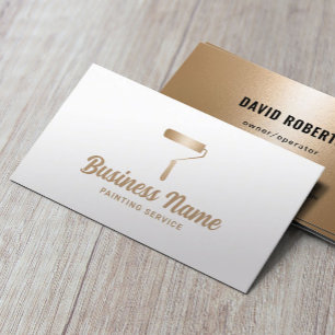 House Painter Modern Gold Painting Service Business Card