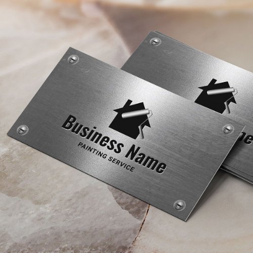 House Painter Modern Metal Painting Service Business Card