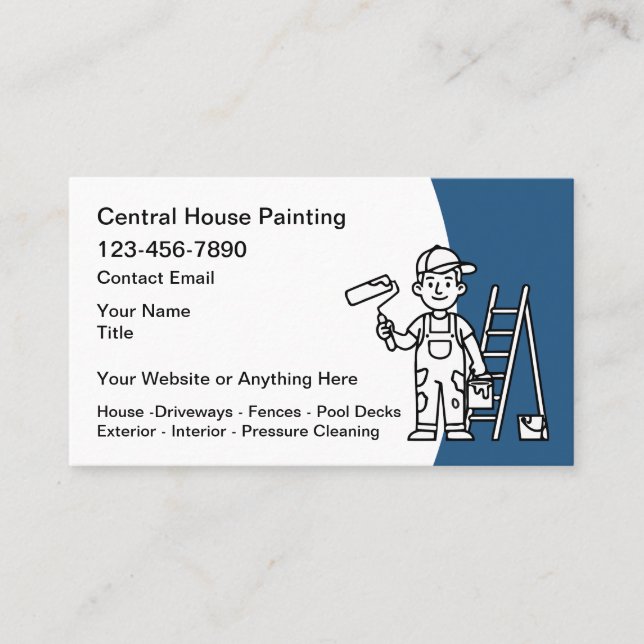 House Painter Modern Simple Business Cards (Front)