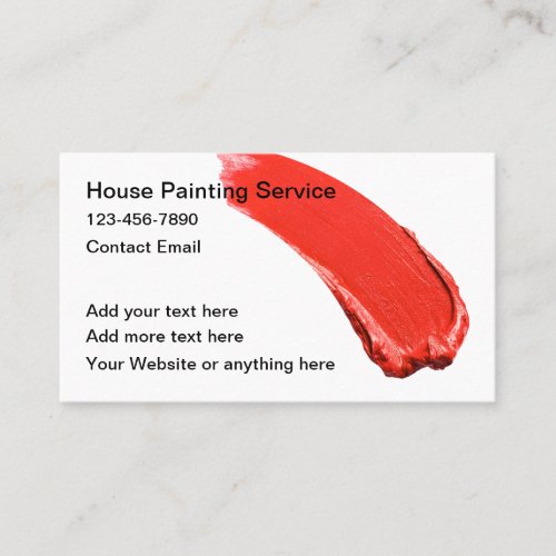 House Painter Paint Brush Stroke Business Card