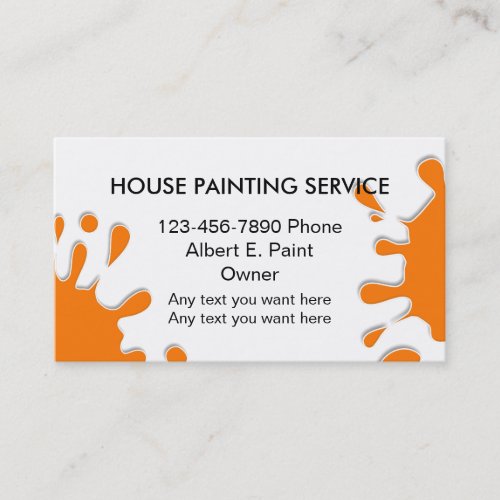 House Painter Paint Splatter Design Business Card