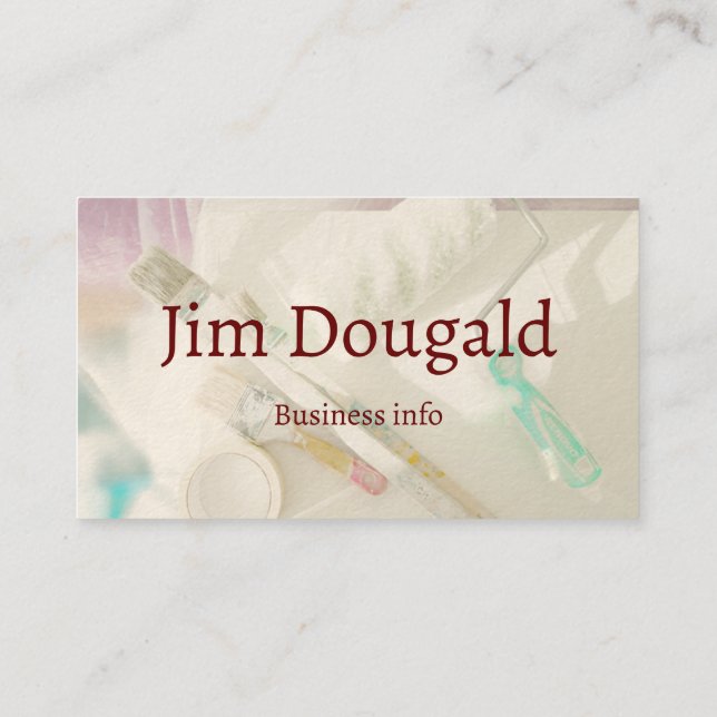 House Painter Painting Custom  Business Card (Back)