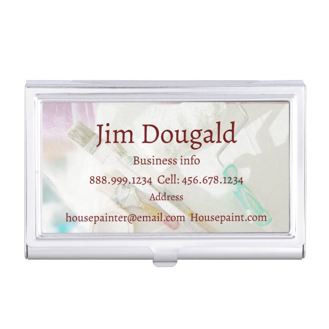 House Painter Painting Custom  Business Card Case (Front)