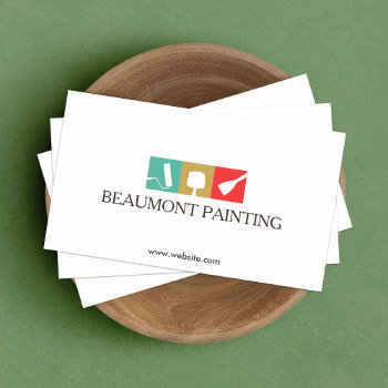 House Painter Painting Tools Logo Business Card by sm_business_cards at Zazzle
