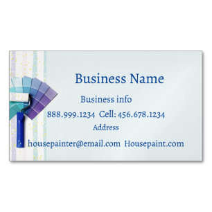 House Painter Painting Wallpapering Business Car Business Card Magnet