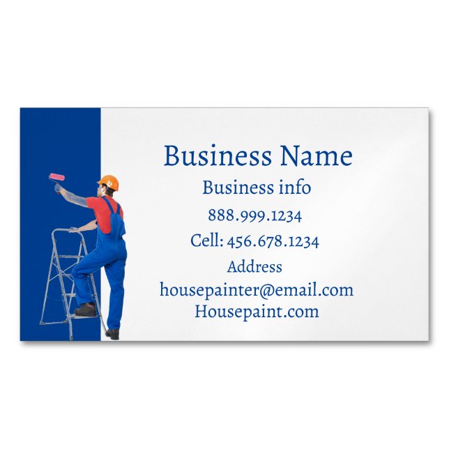 House Painter Painting Wallpapering    Business Card Magnet (Front)