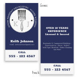 House Painter Power Washing Monogram Logo Blue  Business Card