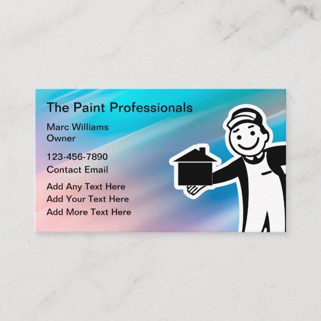 House Painter Professional Business Cards (Front)