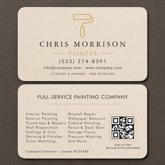 House Painter QR Code Business Card (Creator Uploaded)