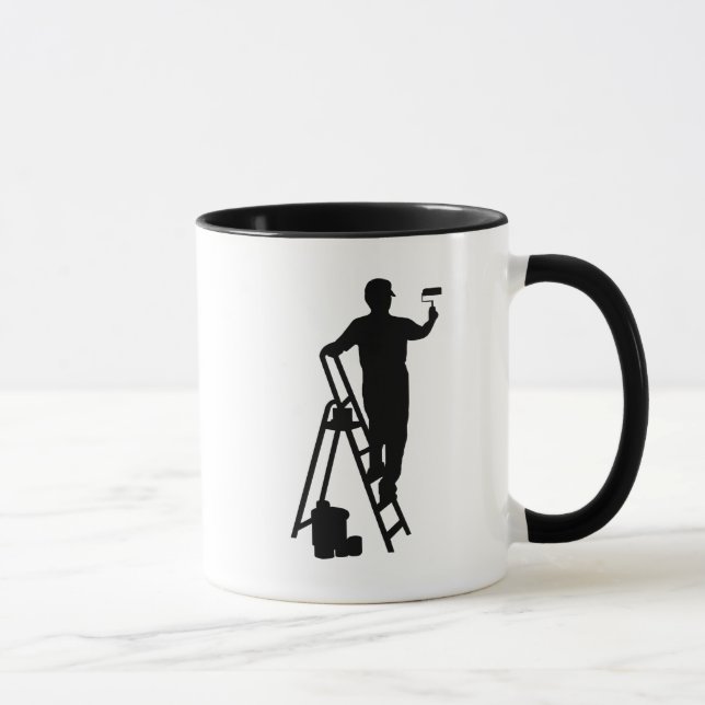 House Painter Silhouette Mug (Right)