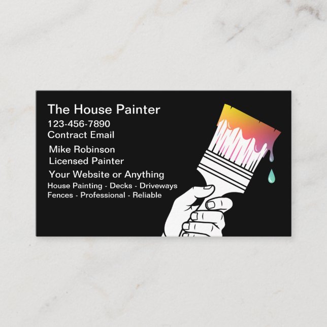 House Painter Unique Modern Business Cards (Front)