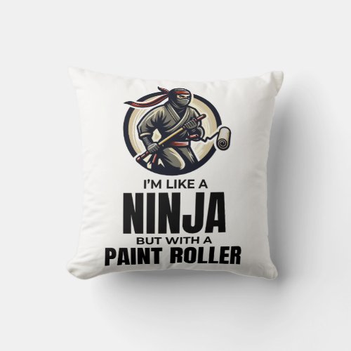House Painter Wall Painting Interior Decorator Throw Pillow
