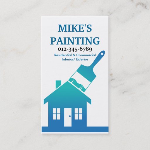 Customizable House Painter's Business Card