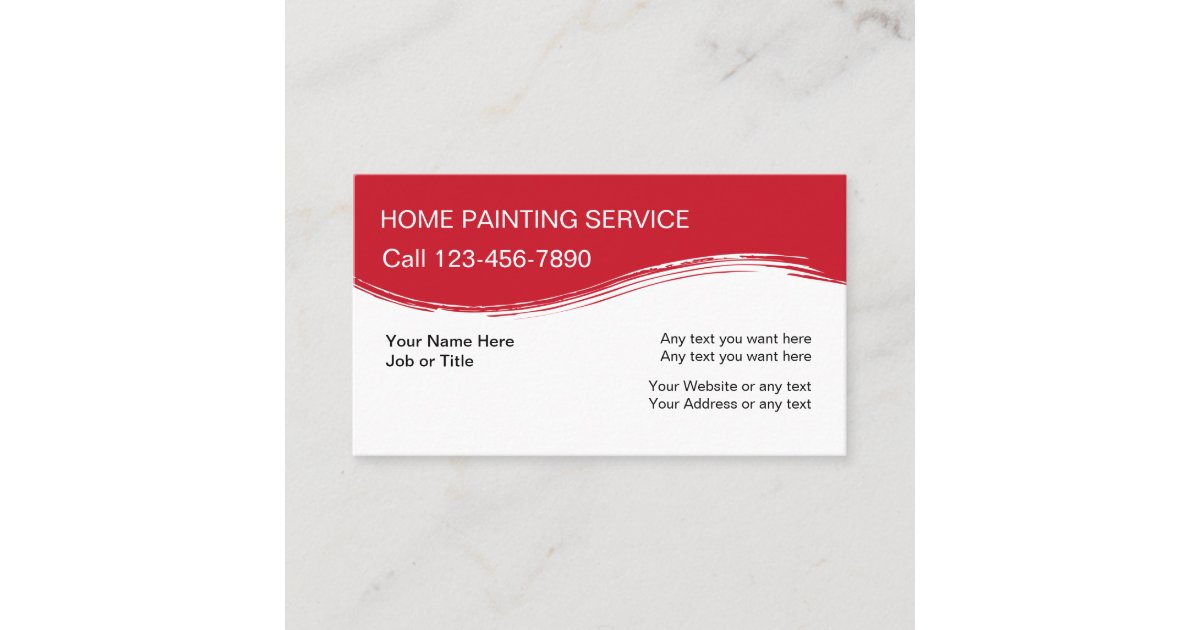 House Painting Business Card Zazzle