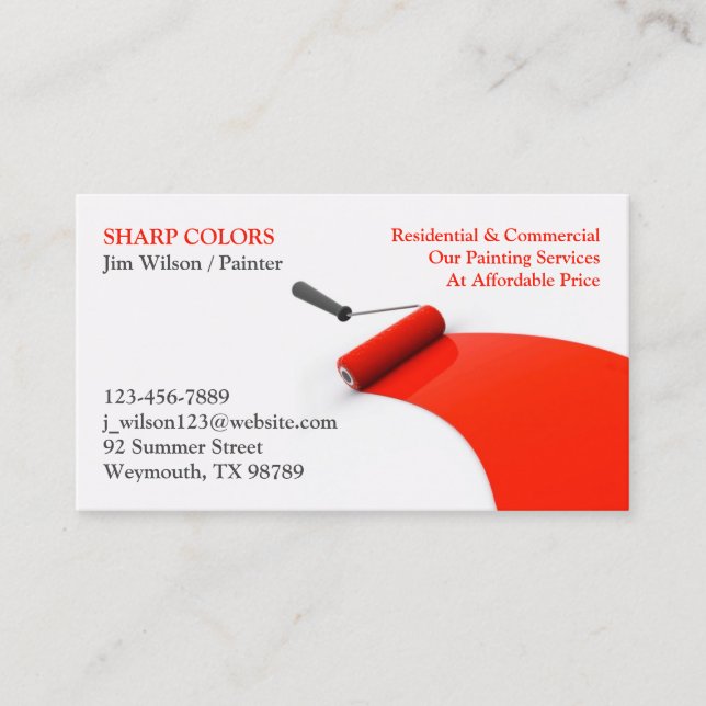 House Painting Business Card Template (Front)
